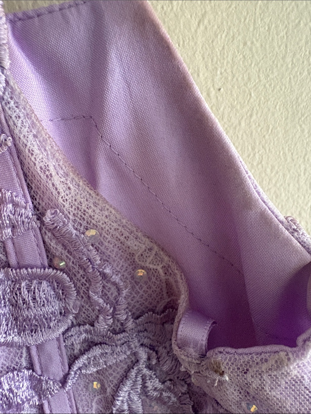 Stacees Leaf Lace Purple Corset - Picture 4 of 4